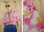 Vintage blouse bloemenprint maat S / M | 371, Vintage, Roze, Zo goed als nieuw, Maat 36 (S)