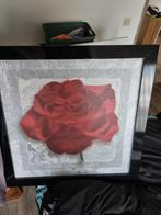Schilderij met rode roos, Ophalen of Verzenden