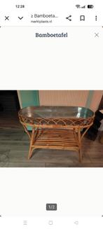 Bamboe tafel, Huis en Inrichting, Tafels | Bijzettafels, Ophalen of Verzenden, Zo goed als nieuw, 75 cm of meer, 60 cm of meer