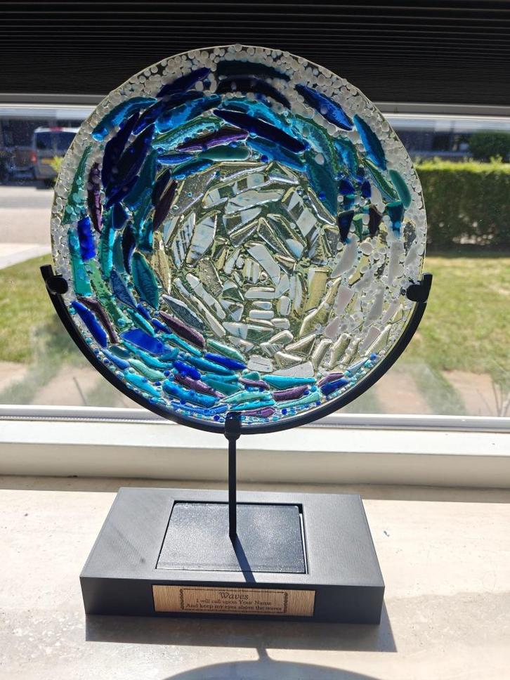 Christelijke glaskunst 'Oceans', Antiek en Kunst, Kunst | Overige Kunst, Ophalen of Verzenden