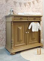 Vintage sierlijke commode kleur warm tan Labpaint, 50 tot 70 cm, Ophalen of Verzenden, Voetruimte, Info@josiefine.nl