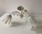 Kroonluchter met brocante uitstraling, Huis en Inrichting, Lampen | Kroonluchters, Ophalen of Verzenden, Gebruikt, Glas