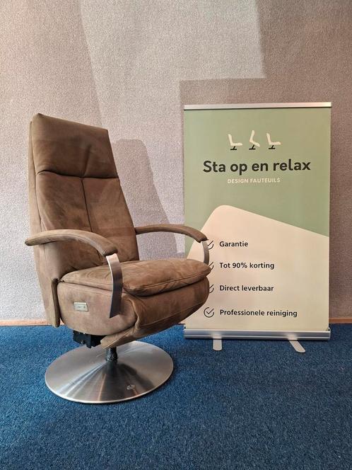 Sta op relax fauteuil Gealux Twinz extra luxe op accu, Huis en Inrichting, Fauteuils, Zo goed als nieuw, 50 tot 75 cm, Ophalen of Verzenden