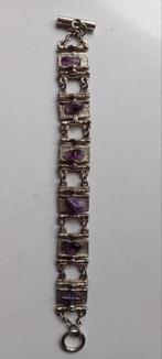 Vintage sterling? armband met amethist?, Sieraden, Tassen en Uiterlijk, Armbanden, Ophalen of Verzenden, Zo goed als nieuw, Zilver