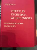 Bosch, viertalig technisch woordenboek nl-engels-fra-duits, Boeken, Ophalen of Verzenden, Zo goed als nieuw, Engels