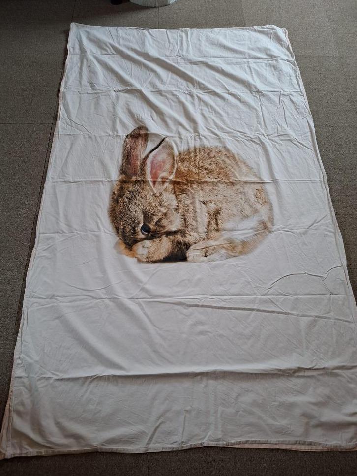 3 leuke dekbedovertrekken hond/puppy/konijn, Kinderen en Baby's, Kinderkamer | Beddengoed, Gebruikt, Dekbedovertrek, Jongetje of Meisje