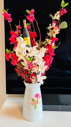 Prachtige kunstbloemen met mooie vaas, Ophalen of Verzenden, Zo goed als nieuw