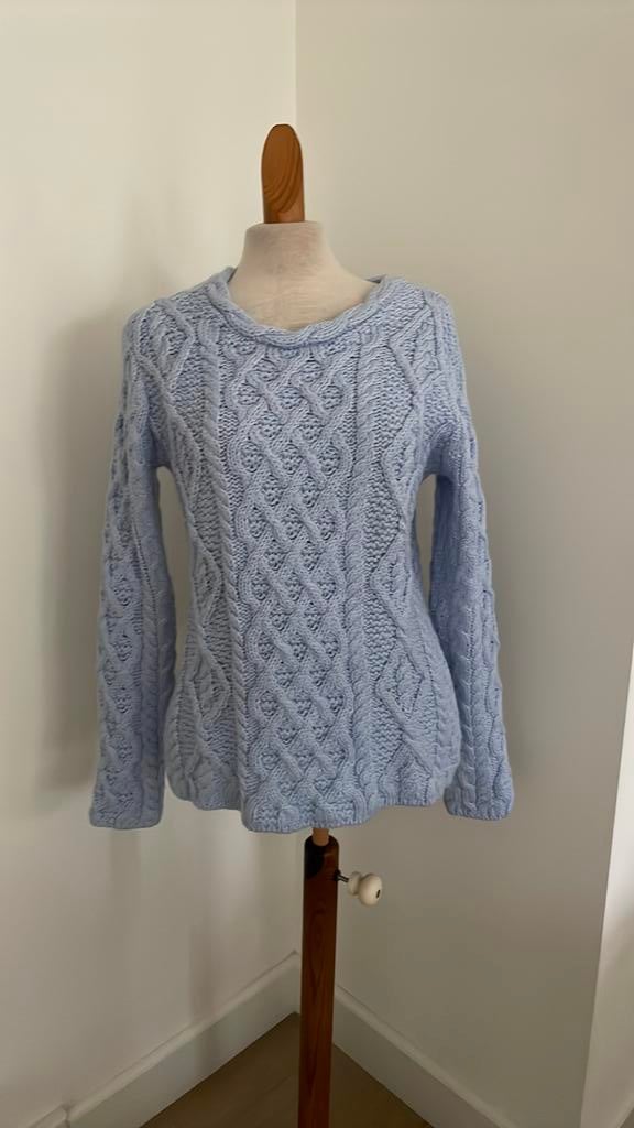 Wollen trui van Irelands Eye, mt M, Kleding | Dames, Truien en Vesten, Verzenden, Gedragen, Maat 38/40 (M), Blauw
