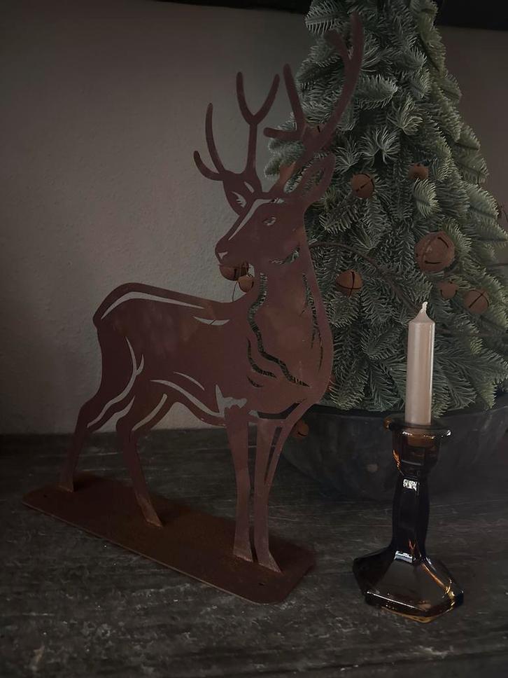 Metalen hert, Huis en Inrichting, Woonaccessoires | Overige, Zo goed als nieuw, Ophalen of Verzenden