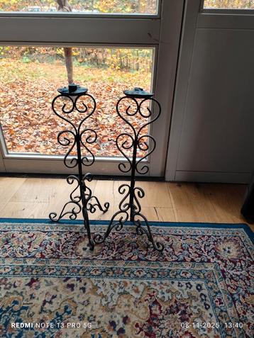 Gietijzeren Kandelaren voor kaarsen beschikbaar voor biedingen