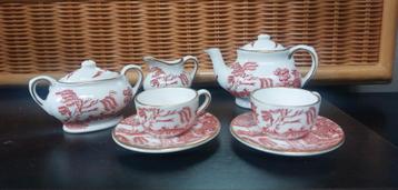 Miniatuur Coalport theeservies  Red Willow patroon beschikbaar voor biedingen