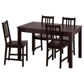 IKEA complete eethoek: eettafel, 4 stoelen incl kussens