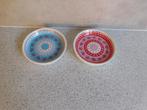 2 x Bord 9 cm. Floral Ribbon Rood en Blauw PiP Studio, Huis en Inrichting, Gebruikt, Ophalen of Verzenden, Bord(en), Overige stijlen