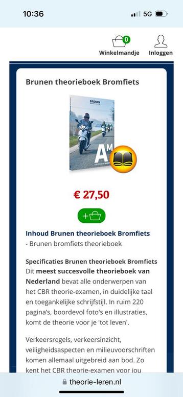 Leerboek brommertheorie beschikbaar voor biedingen
