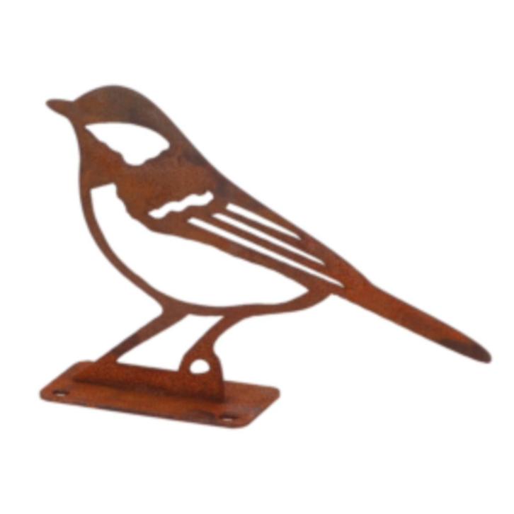 Roest roodborst L 12,5 x D 3,4 x H 10,1 cm zacht staal, Tuin en Terras, Tuinbeelden, Nieuw, Metaal, Ophalen of Verzenden