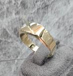 14k gouden ring met kleine Diamant, Heer, Ophalen of Verzenden, Zo goed als nieuw, 17 tot 18