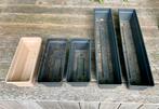 Diverse bloembakken - set van 5, Tuin en Terras, Bloembakken en Plantenbakken, Ophalen, Kunststof, Gebruikt, Minder dan 30 cm