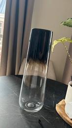 Zwarte glazen vaas - 46 cm, Ophalen, Zwart, Minder dan 50 cm, Glas
