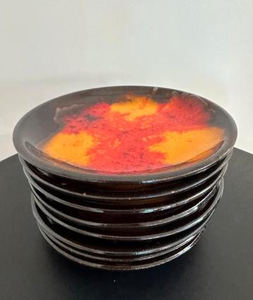 8 bordjes retro vintage lava beschikbaar voor biedingen