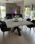 Industrieel Eettafels Vergadertafel Bureau Eetkamer Tafels, Industrieel Landelijk Hout Robuust, Verzenden, Rechthoekig, Teakhout