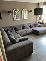 Grijze bank, Huis en Inrichting, Ophalen, Zo goed als nieuw, Stof