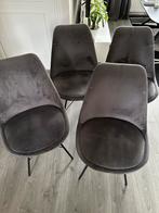 Grijze bank en eetkamerstoelen, Huis en Inrichting, Stoelen, Ophalen, Zo goed als nieuw, Grijs