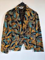 Mooie Vintage blazer orange blauw zwart mt 40 van Verse, Maat 38/40 (M), Oranje, Ophalen of Verzenden, Jasje