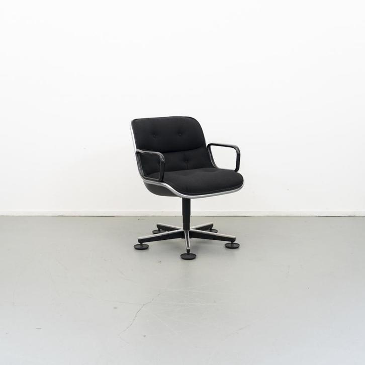 1 Knoll Excecutive Chair Zwart Nieuwstaat, Huis en Inrichting, Bureaustoelen, Zo goed als nieuw, Bureaustoel, Zwart, Ophalen of Verzenden