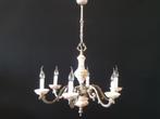 Klassieke italiaanse kroonluchter met porseleinen schalen, Huis en Inrichting, Lampen | Kroonluchters, Ophalen, Gebruikt