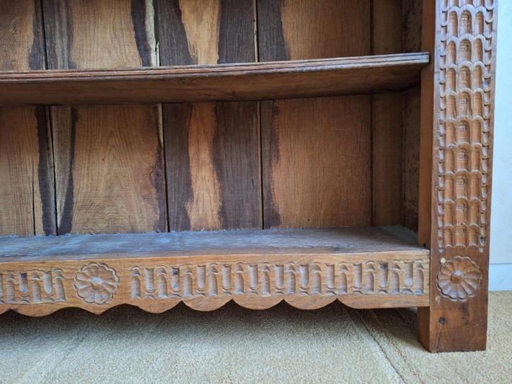 Antiek Eiken Boekenkastje - Massief & Zware Kwaliteit, Huis en Inrichting, Kasten | Boekenkasten, Gebruikt, 100 tot 150 cm, 25 tot 50 cm