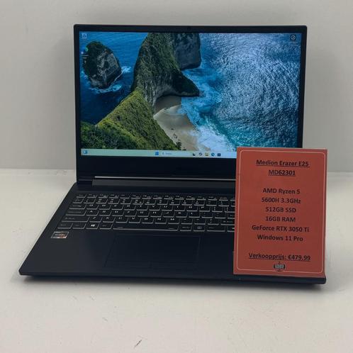 Medion Erazer E25 MD62301 Gaming Laptop | AMD Ryzen 5 5600H, Computers en Software, Windows Laptops, Zo goed als nieuw, 15 inch