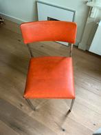 Oranje Vintage Stoel, Huis en Inrichting, Stoelen, Ophalen, Gebruikt, Overige kleuren, Metaal