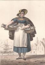 Marchande de Poissons d'Amsterdam Ingekleurde Litho 1819, Ophalen of Verzenden