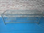 Tv meubel glas / metaal, Huis en Inrichting, Ophalen, 50 tot 100 cm, Zo goed als nieuw, Glas
