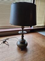 Tafellamp met bronzen voet, Huis en Inrichting, Lampen | Tafellampen, Ophalen of Verzenden, Gebruikt, Minder dan 50 cm