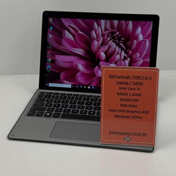 Dell latitude 7200 2-in-1 Laptop | Intel Core i5 8265U 1.6GH beschikbaar voor biedingen