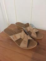 Nette bruine leren slippers van Romeo Medici, maat 41, Kleding | Dames, Schoenen, Slippers, Bruin, Verzenden, Romeo Medici