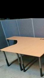 Kinnarps hoekbureau met uitbreiding, Huis en Inrichting, Bureaus, Ophalen, In hoogte verstelbaar, Gebruikt, Bureau