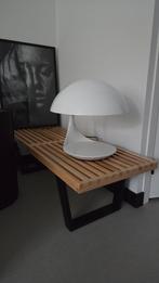 Nelson Bench eiken kleur zwart onderstel 123 cm, Ophalen, Minder dan 50 cm, 100 tot 150 cm, Zo goed als nieuw