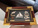 Nautische Wanddecoratie met Zeilboot en Knopen, Huis en Inrichting, Woonaccessoires | Overige, Ophalen, Zo goed als nieuw