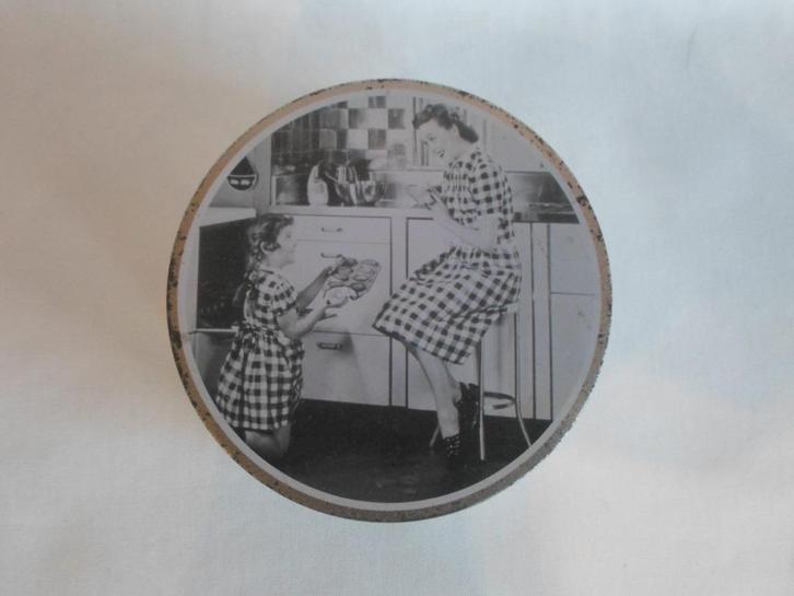 Blik Hema Rond Zwart Wit, Verzamelen, Blikken, Gebruikt, Overige, Ophalen of Verzenden