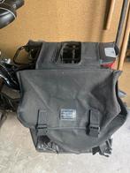 Canvas Zadeltassen Motor - Zwart, Motoren, Accessoires | Koffers en Tassen, Ophalen of Verzenden, Gebruikt