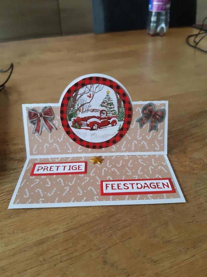 Scrap-Prettige Feestdagen(210), Hobby en Vrije tijd, Kaarten | Zelfgemaakt, Nieuw, Kerst, Ophalen of Verzenden