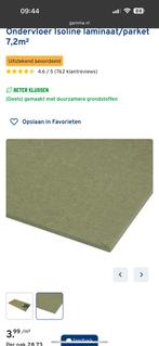 80m2 groene onderplaten 7mm isoline voor laminaat, Ophalen, Overige materialen, 30 cm of meer, 50 tot 150 cm