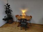 Ronde Houten Tafel vintage, Ophalen, Gebruikt, Rond, 100 tot 150 cm