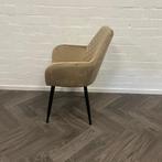 Fluwelen Eetkamerstoelen Beige, Overige materialen, Overige kleuren, Ophalen of Verzenden, Zo goed als nieuw