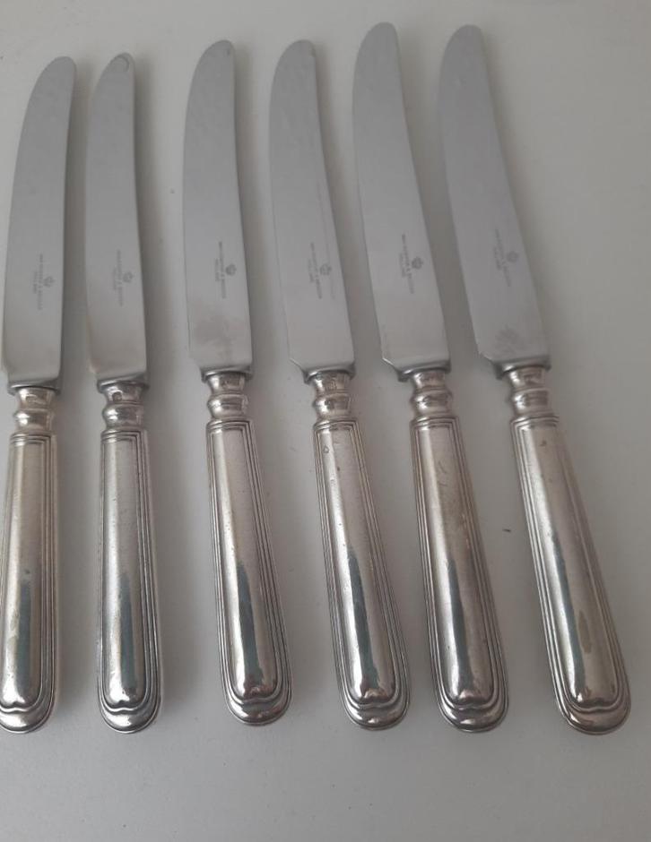 6 Kempen & Begeer Holland messen 21 cm verzilverd 10 € p/s, Antiek en Kunst, Antiek | Bestek, Ophalen of Verzenden
