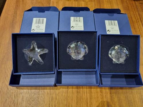 Swarovski zeester en 2 schelpen, Verzamelen, Swarovski, Zo goed als nieuw, Figuurtje, Ophalen of Verzenden