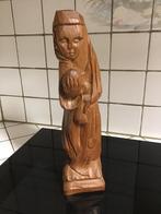 Houten Heiligenbeeld - Handgemaakt - 34cm Hoogte, Ophalen of Verzenden
