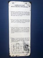 Antieke Emaille bord Rollcurling en Duitse borden, Ophalen of Verzenden, Zo goed als nieuw, Reclamebord